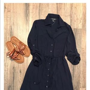 NWOT Women S Navy Button Up Dress